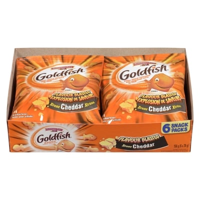 Pepperidge Farm Flavour Blasted Baked Snack Crackers Xtreme Cheddar 6 Snack Packs 26 g, $10.73/100g