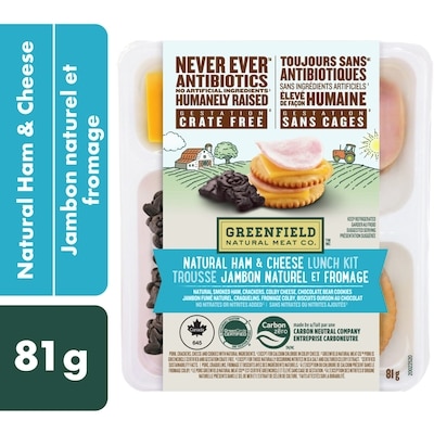 Greenfield Natural Meat Co. Natural Ham & Cheese Lunch Kit 81 g, $5.56/100g