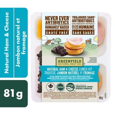 Greenfield Natural Meat Co. Natural Ham & Cheese Lunch Kit 81 g, $5.56/100g