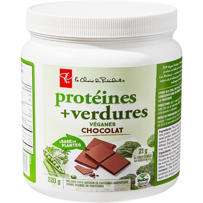 le Choix du Président Protéines + verdures veganes, chocolat à base de plantes  520 g, 4,71 $/100g