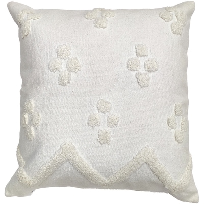 Life at Home Tufted Cushion Cover, Cream Beige, 18 in x 18 in 1 ea, $15.00/1ea