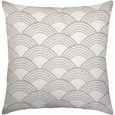 Life at Home Scallop Tufted Cushion Cover - Grey & White, 18 in x 18 in 1 ea, $19.00/1ea