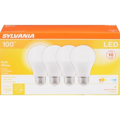 Sylvania Led A19 4Pk 4 ea, $6.75/1ea