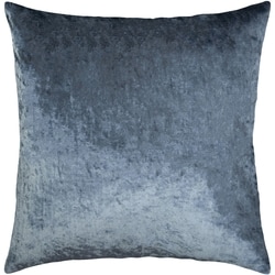 Crushed Velvet Cushion Cover, Denim, 18 in x 18 in