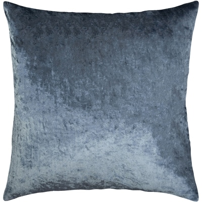 Life at Home Housse de coussin en velours froissé couleur bleu denim, 18 po x 18 po (45,7 cm x 45,7 cm) 1 ea, 12,00 $/1ch