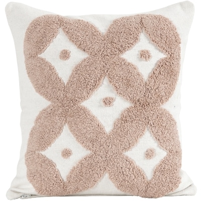 Life at Home Pink Beige Tufted Cushion Cover, 18 in x 18 in 1 ea, $19.00/1ea