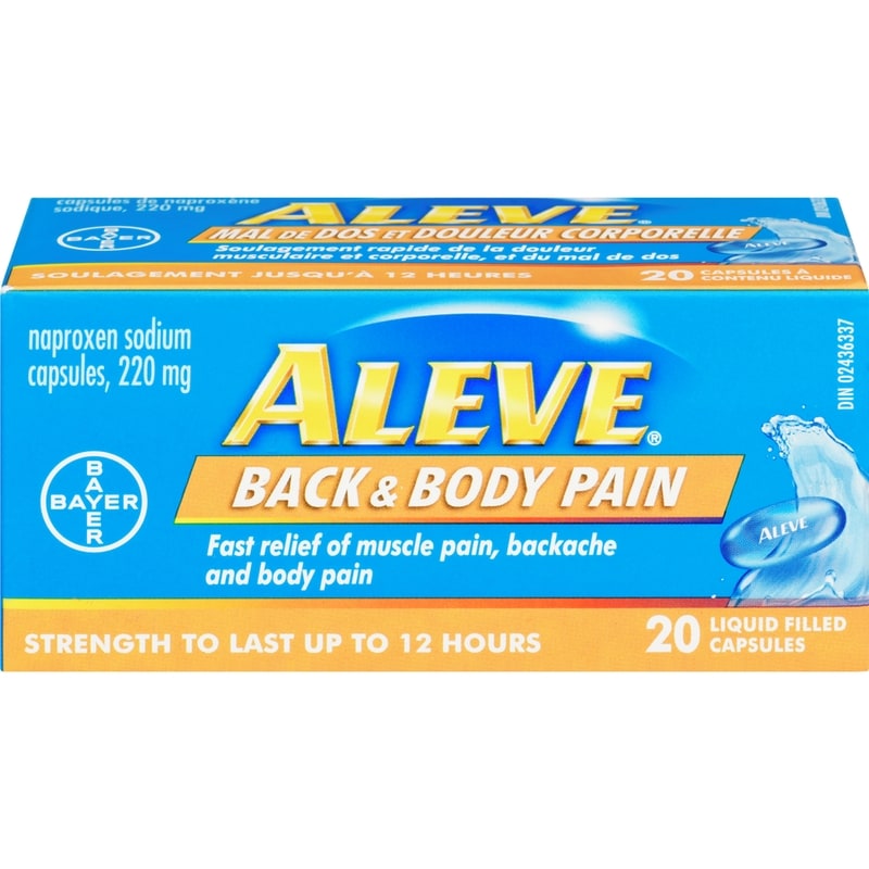 Back and Body Pain Relief Liquid Gels, Up to 12 Hour Relief