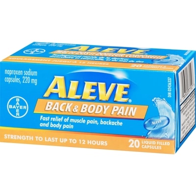 Back and Body Pain Relief Liquid Gels, Up to 12 Hour Relief