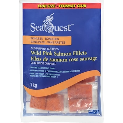 SeaQuest Sq Filets De Saumon Rose 1Kg 1 kg, 1,70 $/100g