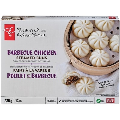 President's Choice Barbecue Chicken Steamed Buns 336 g, $2.08/100g