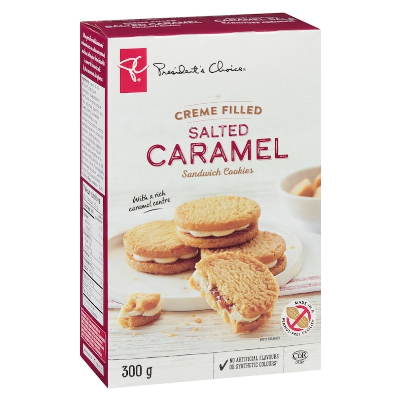 Creme Filled Salted Caramel Sandwich Cookies