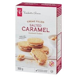 President's Choice Creme Filled Salted Caramel Sandwich Cookies