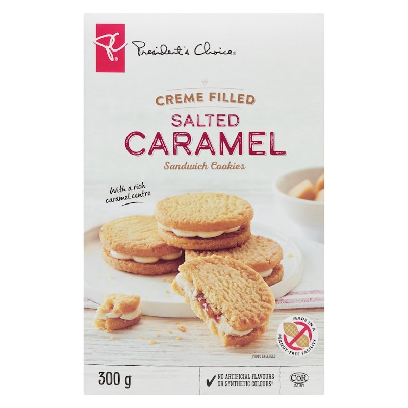 Creme Filled Salted Caramel Sandwich Cookies