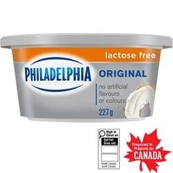 Philadelphia Fromage à la crème original, sans lactose, pot 227 g, 1,76 $/100g