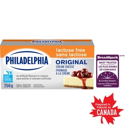 Philadelphia Fromage À La Crème Original, Sans Lactose 250 g, 2,20 $/100g
