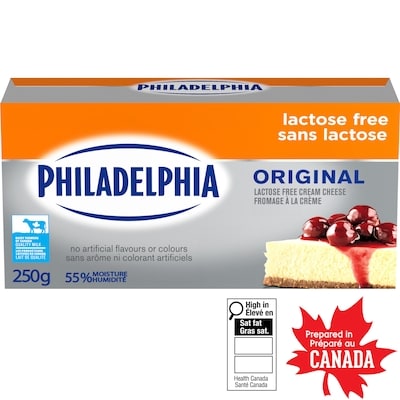 Philadelphia Fromage à la crème original, sans lactose 250 g, 2,80 $/100g