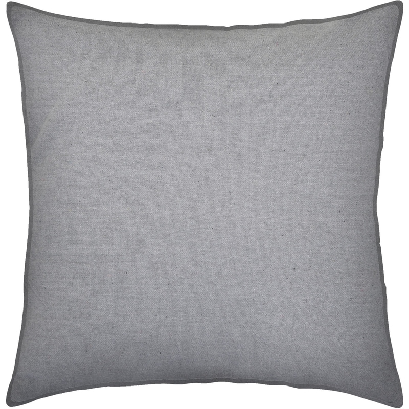 Solid Grey Cotton Cushion Cover, 18 in x 18 in
