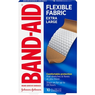 Band-Aid Flexible Fabric Adhesive Bandages, Extra Large 10 ea, $0.63/1ea