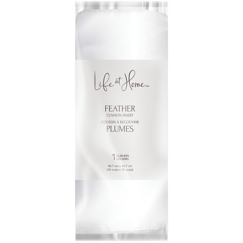 Feather Cushion Insert, 18 in x 18 in