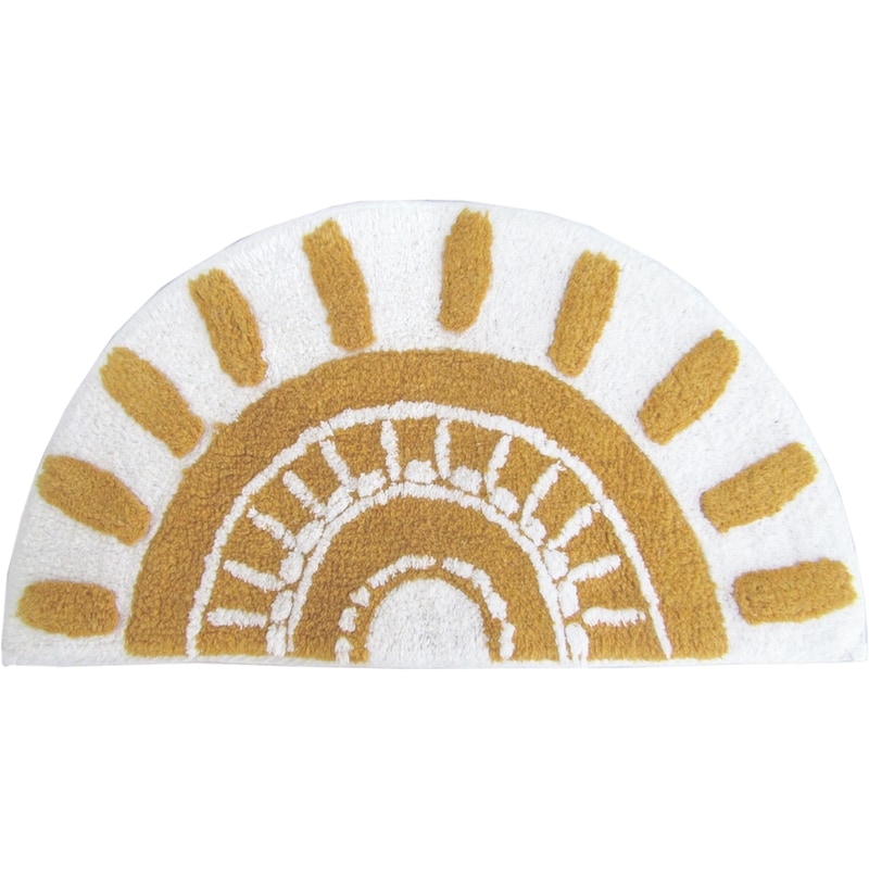 Cotton Semi-Circle Sun Bath Rug