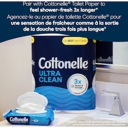Cottonelle Fresh Care Flushable Wet Wipes, Adult Wet Wipes, Flip