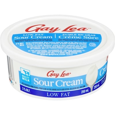 Gay Lea Low Fat 3 % M.F. Sour Cream 250 ml, $1.40/100ml