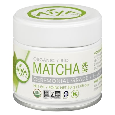 Aiya Matcha Green Tea Powder Organic Ceremonial Grade 30 g, $129.97/100g
