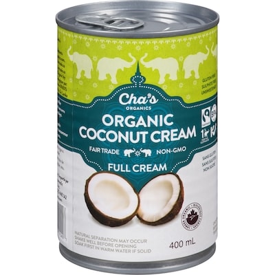 Cha's Organics Organic Coconut Cream Full Cream 400 ml, $1.37/100ml