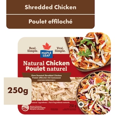 Maple Leaf Natural Shredded Chicken 250 g, $4.40/100g