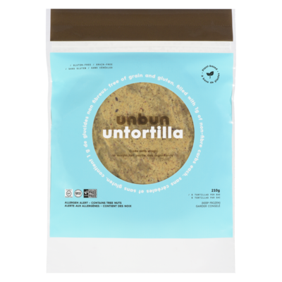 Unbun Tortilla, Grain Free Keto 210 g, $5.71/100g