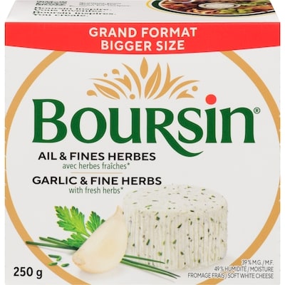 Boursin Garlic & Herbs 250 g, $5.00/100g