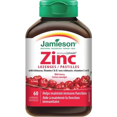 Jamieson Zinc Lozenges with Echinacea, Vitamins C & D, Wild Cherry 60 Count 60 ea, $0.15/1ea