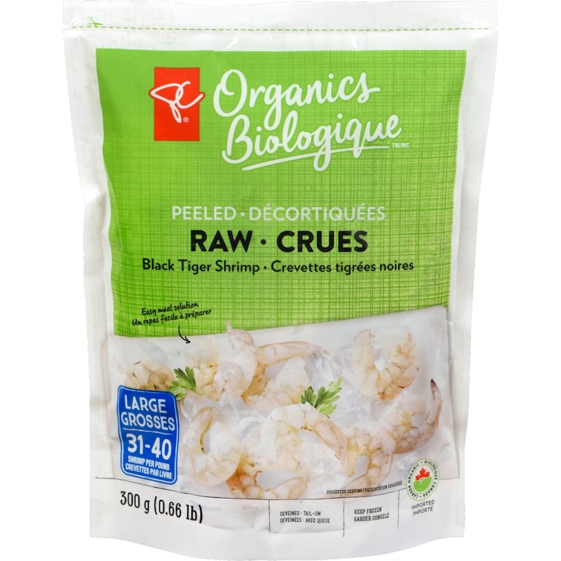 Organics Peeled Raw Black Tiger Shrimp