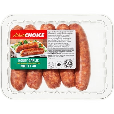null Honey Garlic Pork Sausages 500 g, $1.20/100g