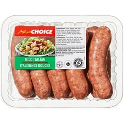 Atlantic Choice Saucisses de porc italiennes douces 1 kg, 1,45 $/100g