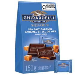 Ghirardelli Sachet Carrés de chocolat noir au caramel et sel de mer 151 g, 7,28 $/100g