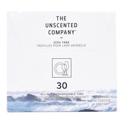 The Unscented Company Dish Tabs 30 ea, $0.53/1ea
