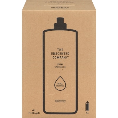 The Unscented Company Dish Soap Refill Box 4 l, $0.67/100ml