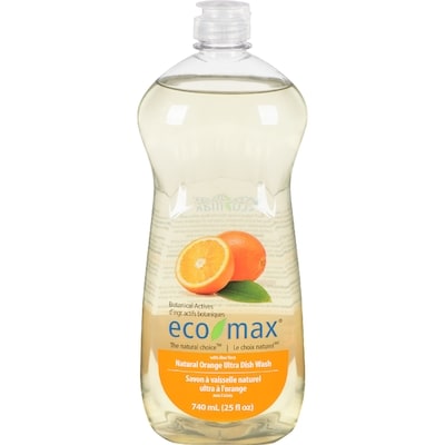 Eco-Max Orange Dish Wash     740 ml, $0.54/100ml