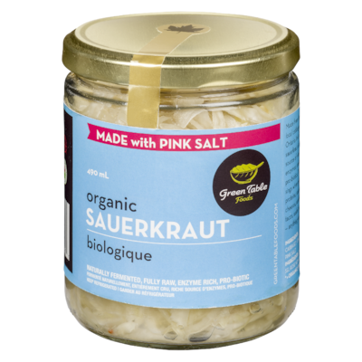 Green Table Choucroute biologique au sel rose de l’Himalaya Green Table 500 ml, 2,20 $/100ml
