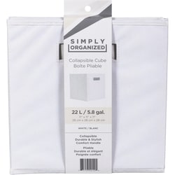 22 L White Collapsible Cube