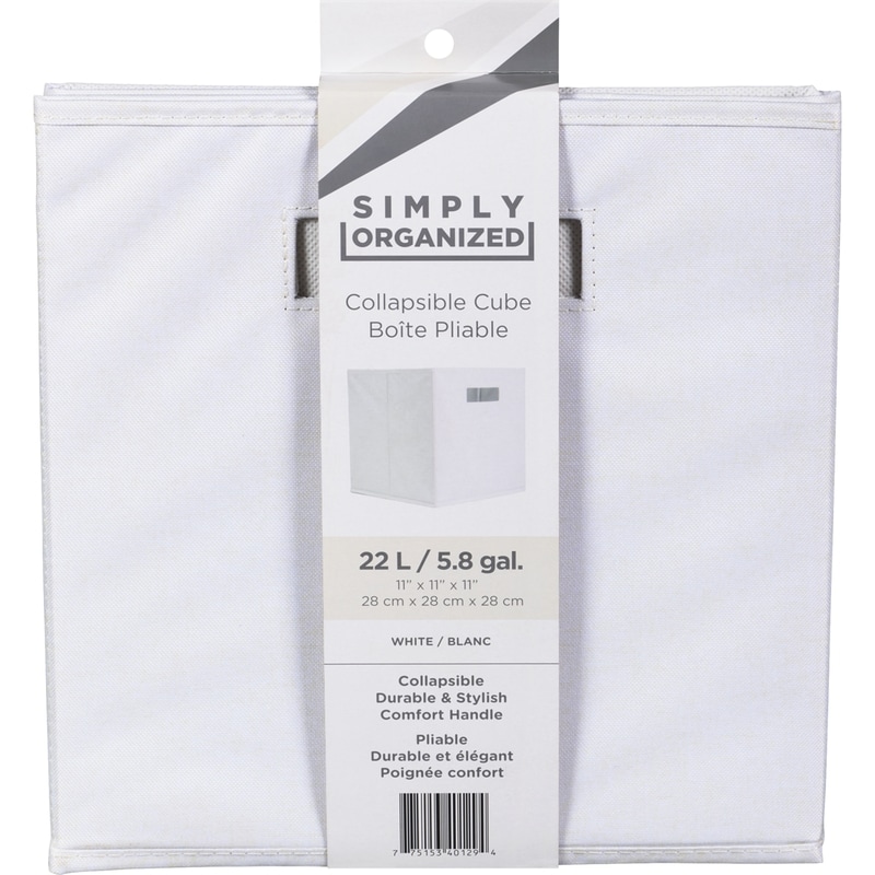 22 L White Collapsible Cube
