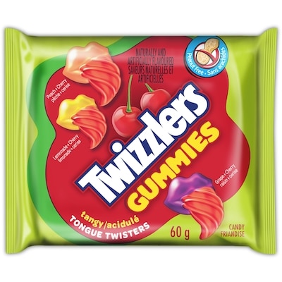 Twizzlers Gummies Tongue Twisters Tangy Candy, Single Serve, Case 18x60.0 g, $1.94/100g