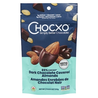 ChocXO Amandes Enrobees-Ch.Noir 100 g, 5,99 $/100g