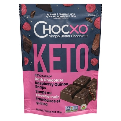 ChocXO Chocketo Choc Noir Framboises 98 g, 6,11 $/100g