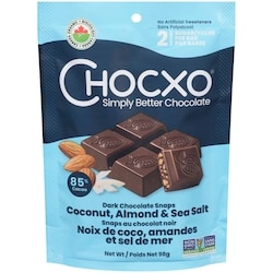 ChocXO CH. NOIR, NOIX DE COCO ET AMAN 98 g, 7,14 $/100g