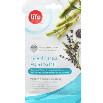 Life Brand Sheet Mask 1 ea, $2.00/1ea