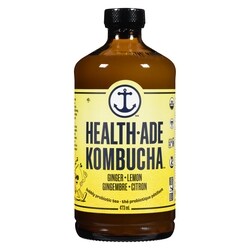 Health-Ade Kombucha Bubbly Probiotic Tea Ginger Lemon - 454 g