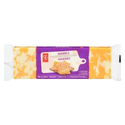 le Choix du Président Fromage cheddar marbré  400 g, 1,62 $/100g