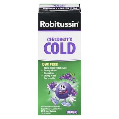 Robitussin Cough & Cold Grape Children'S Cold Syrup 100 ml, $11.49/100ml